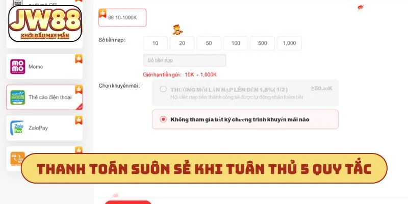 Thanh toán suôn sẻ khi tuân thủ 5 quy tắc